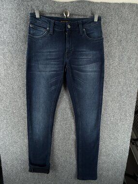 Nudie Jeans Co Denim Skinny Jeans Women Skinny Lin Blackened Indigo ACTL 27X31
